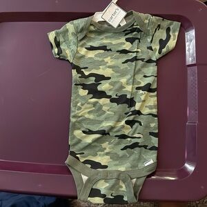 Carter's Green and Black Camo Bodysuit